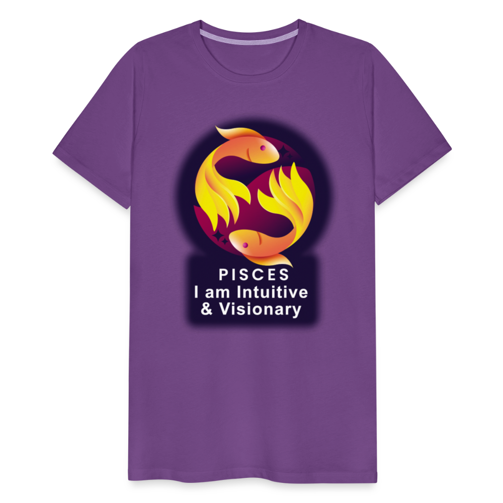 Men's Glow Pisces Premium T-Shirt - purple