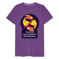 Thumbnail for Men's Glow Pisces Premium T-Shirt - purple