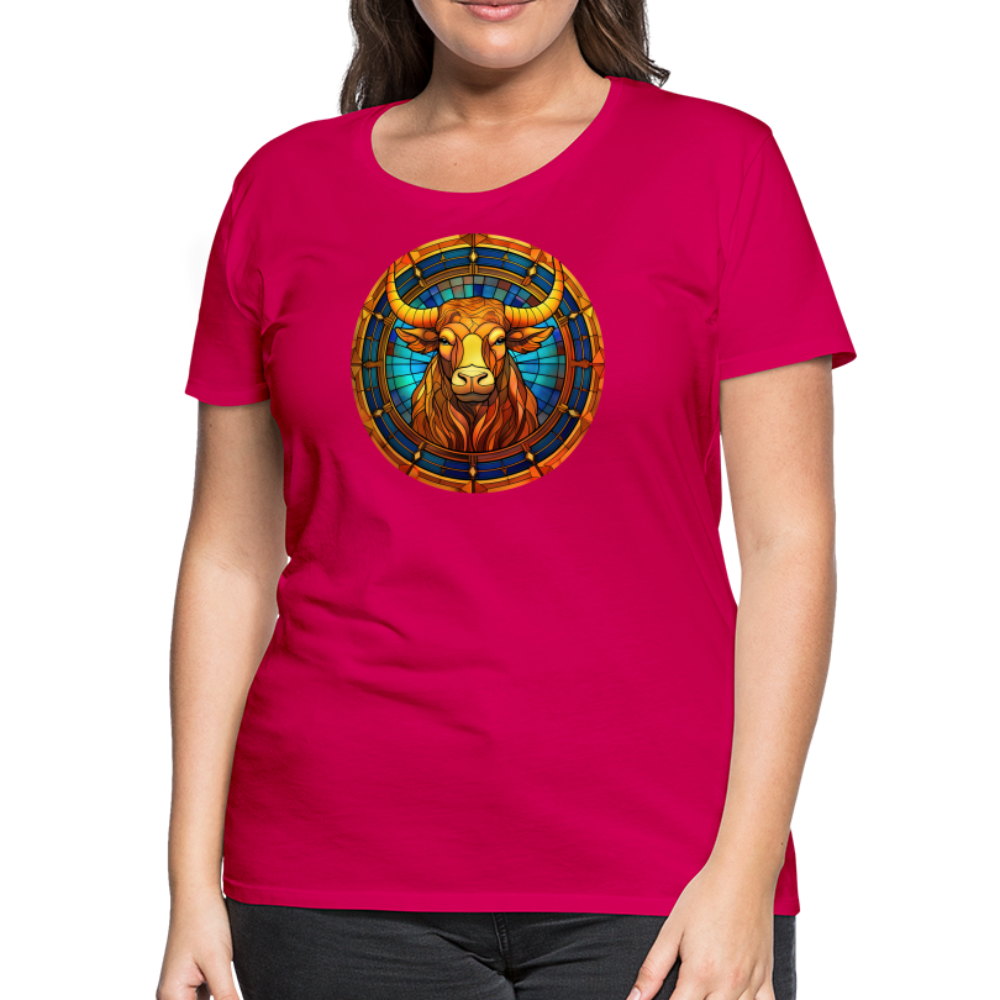 Women’s Mosaic Taurus Premium T-Shirt - dark pink