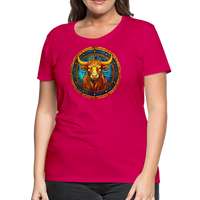 Thumbnail for Women’s Mosaic Taurus Premium T-Shirt - dark pink