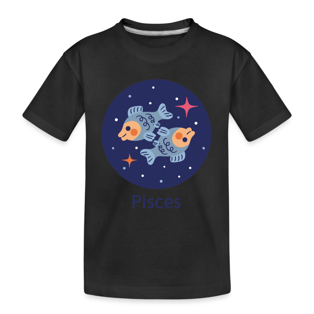 Kid’s Bluey Pisces Premium Organic T-Shirt - black