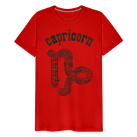 Thumbnail for Men's Power Words Capricorn Premium T-Shirt - red