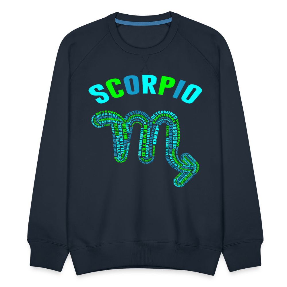 Men's Power Words Scorpio Premium Sweatshirt - navy