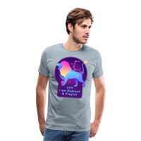 Thumbnail for Men's Neon Leo Premium T-Shirt - heather ice blue