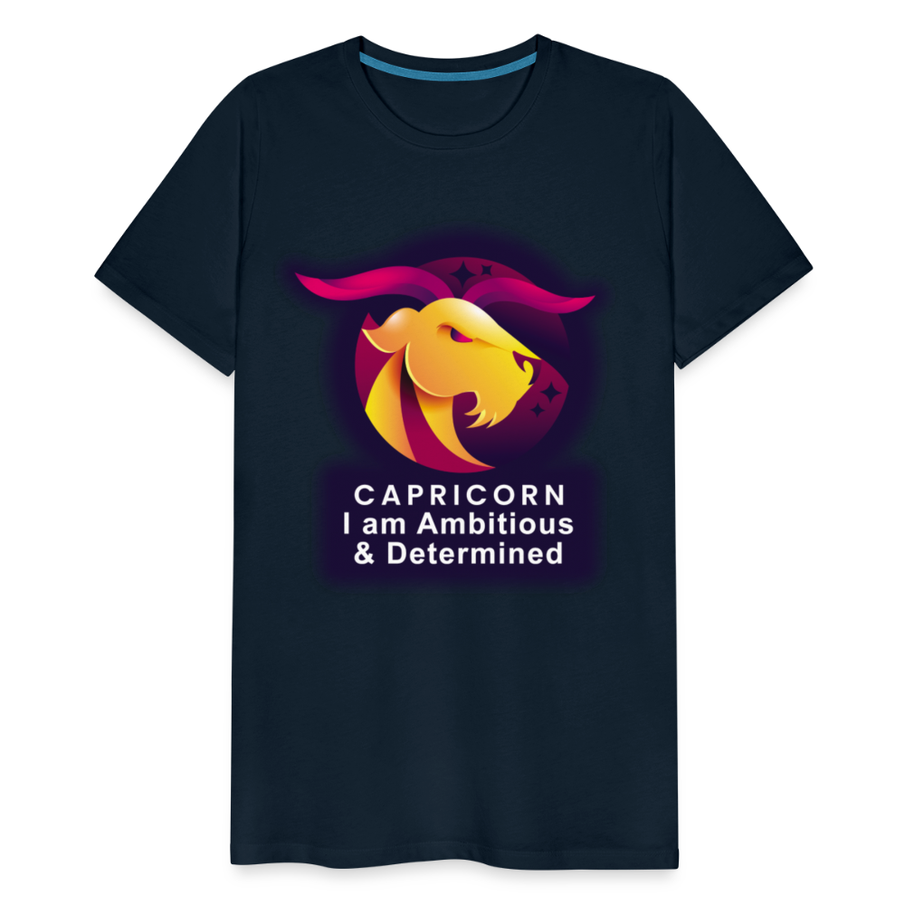 Men's Glow Capricorn Premium T-Shirt - deep navy