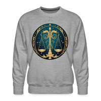 Thumbnail for Men’s Mystic Libra Premium Sweatshirt - heather grey