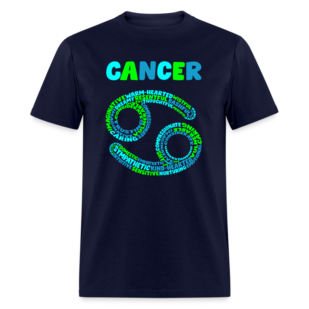 Men's Power Words Cancer Classic T-Shirt - navy