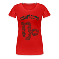 Thumbnail for Women's Power Words Capricorn Premium T-Shirt - red