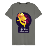 Thumbnail for Men's Glow Aries Premium T-Shirt - asphalt gray