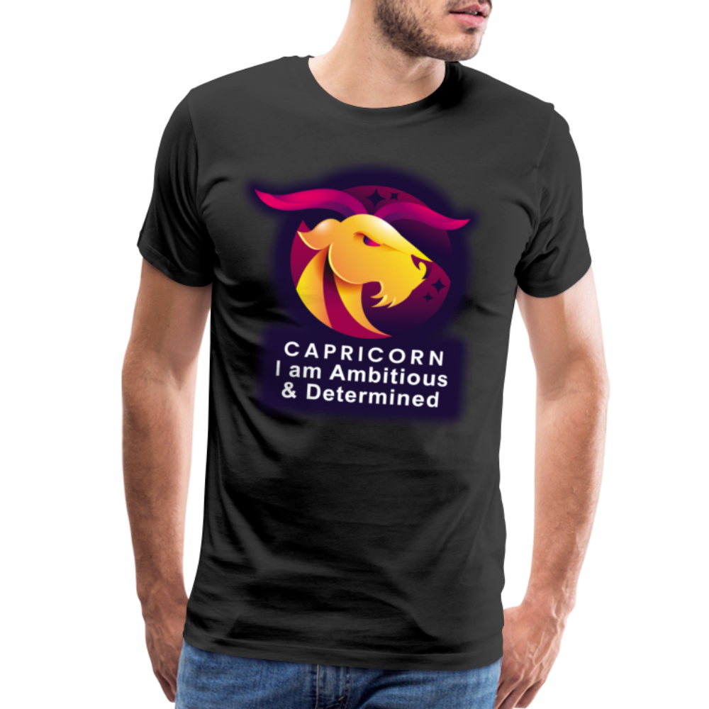 Men's Glow Capricorn Premium T-Shirt - black