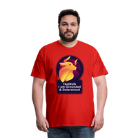 Thumbnail for Men's Glow Taurus Premium T-Shirt - red