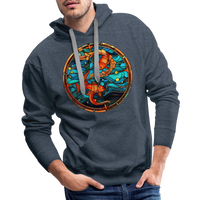 Thumbnail for Men’s Mosaic Pisces Premium Hoodie - heather denim