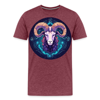 Thumbnail for Men's Mystic Aries Premium T-Shirt - heather burgundy