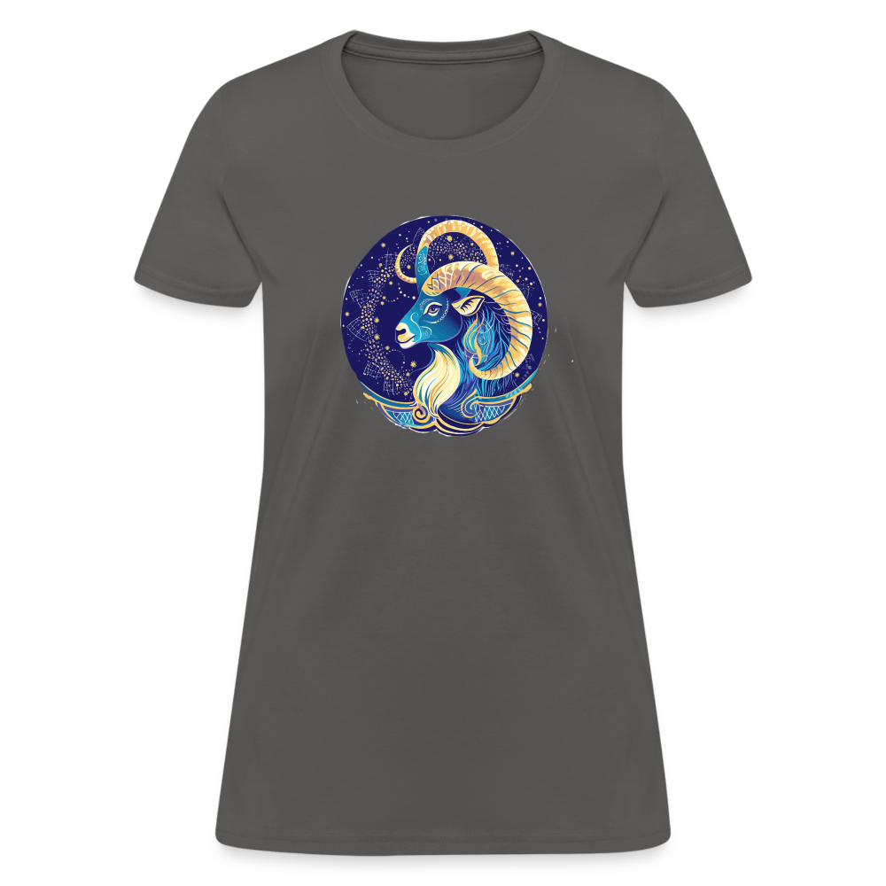 Women's Mythical Capricorn T-Shirt - charcoal