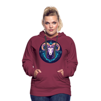 Thumbnail for Women’s Magic Capricorn Premium Hoodie - burgundy