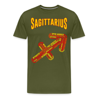 Thumbnail for Men's Power Words Sagittarius Premium T-Shirt - olive green