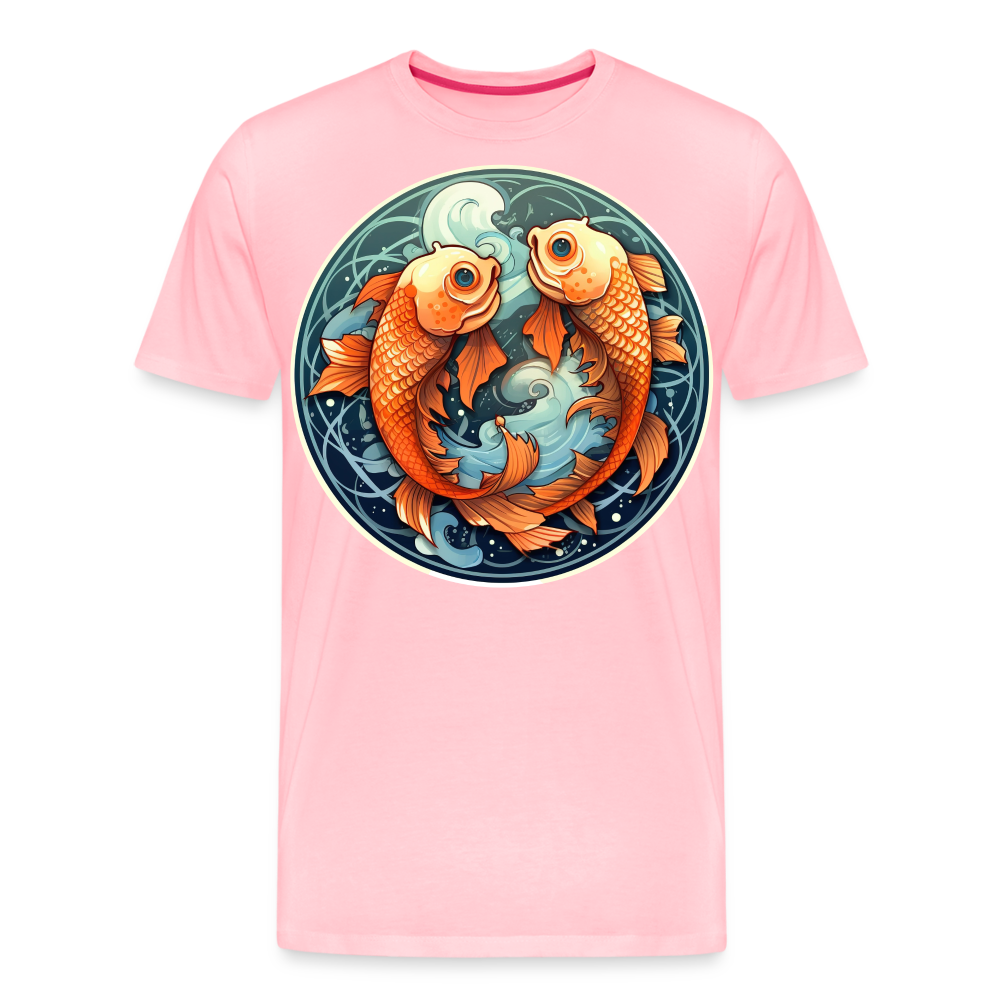 Men's Symbol Pisces Premium T-Shirt - pink