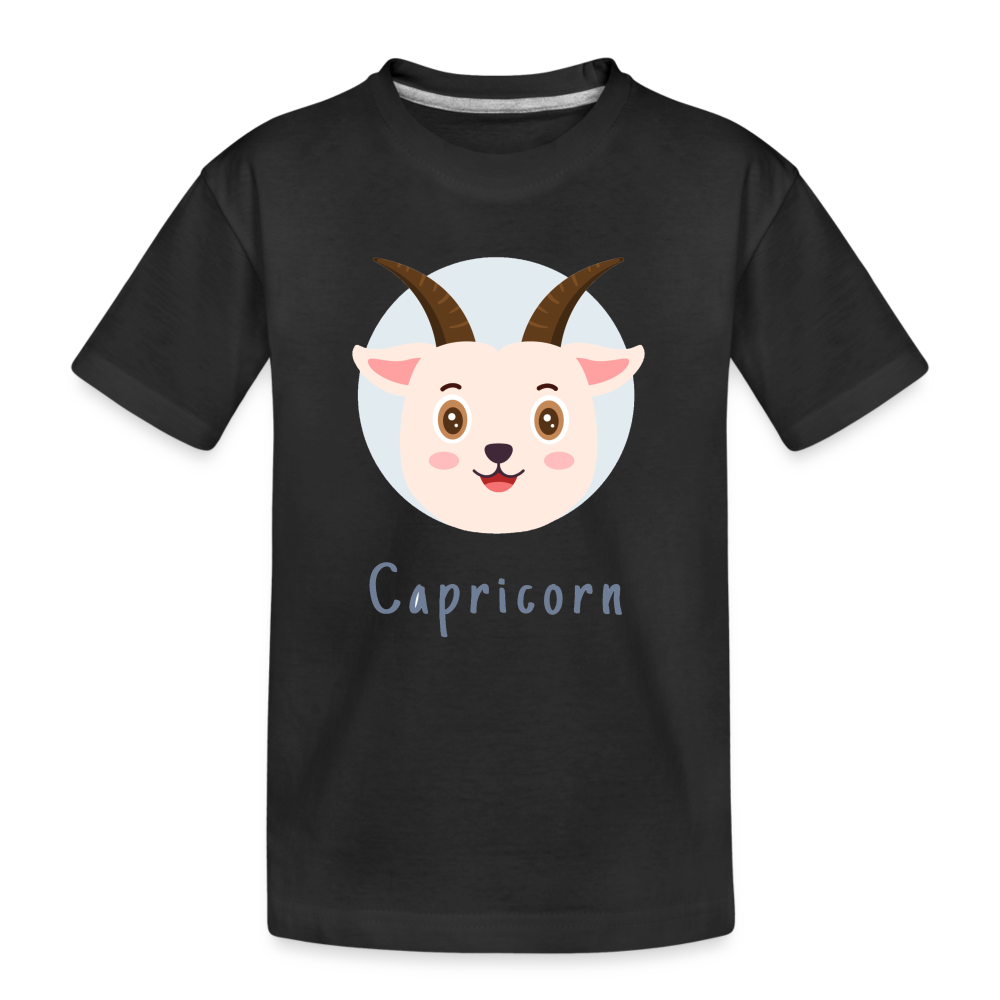 Kid’s Astro Toon Capricorn Premium Organic T-Shirt - black