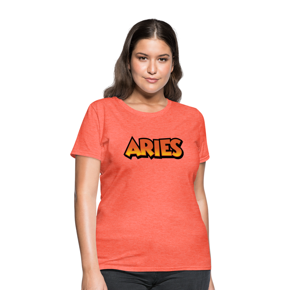 Women's Aries New Design T-Shirt - heather coral