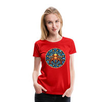 Thumbnail for Women’s Mosaic Cancer Premium T-Shirt - red