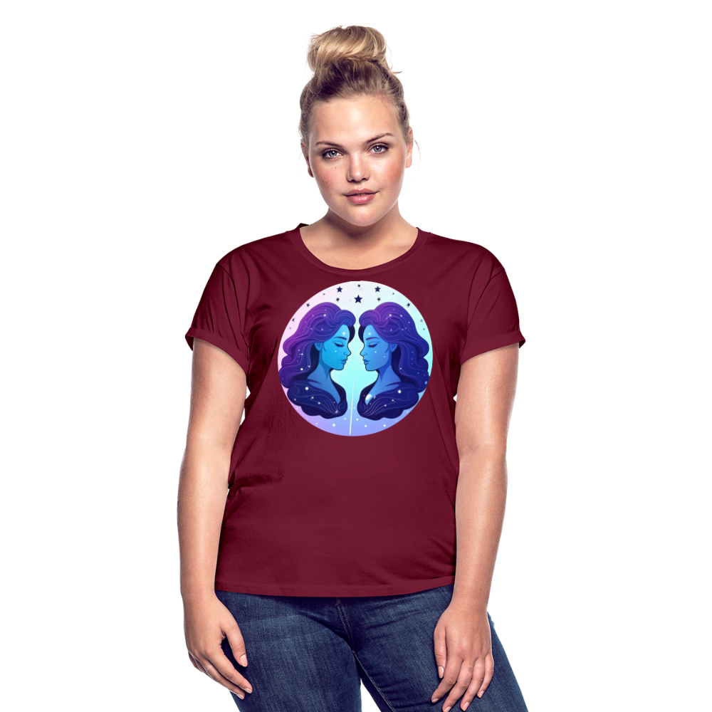 Women's Magic Gemini Relaxed Fit T-Shirt - burgundy