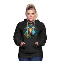 Thumbnail for Women’s Mosaic Capricorn Premium Hoodie - black