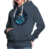 Thumbnail for Women’s Magic Sagittarius Premium Hoodie - heather denim