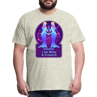 Thumbnail for Men's Neon Gemini Premium T-Shirt - heather oatmeal