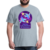 Thumbnail for Men's Neon Pisces Premium T-Shirt - heather ice blue