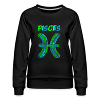 Thumbnail for Women's Power Words Pisces Premium Sweatshirt - black