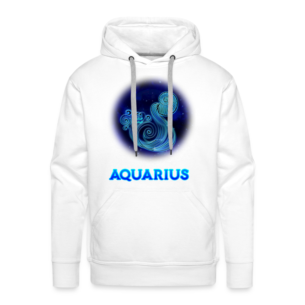 Men’s Aquarius Premium Hoodie - white