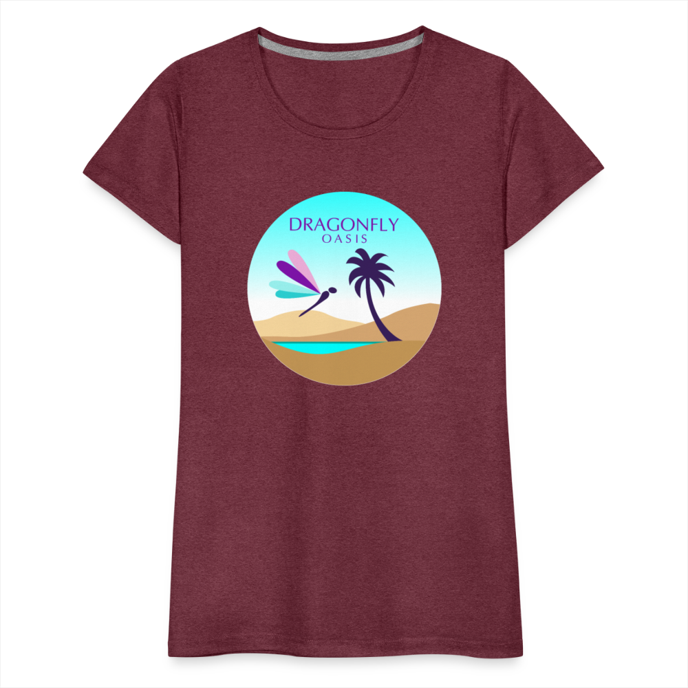 Women's Dragonfly Oasis V.2 Premium T-Shirt - heather burgundy