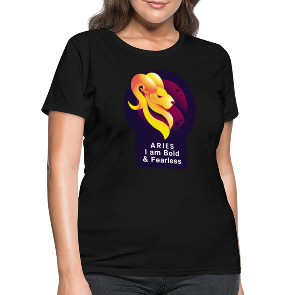 Women's Glow Aries T-Shirt - black