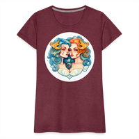 Thumbnail for Women’s Symbol Gemini Premium T-Shirt - heather burgundy