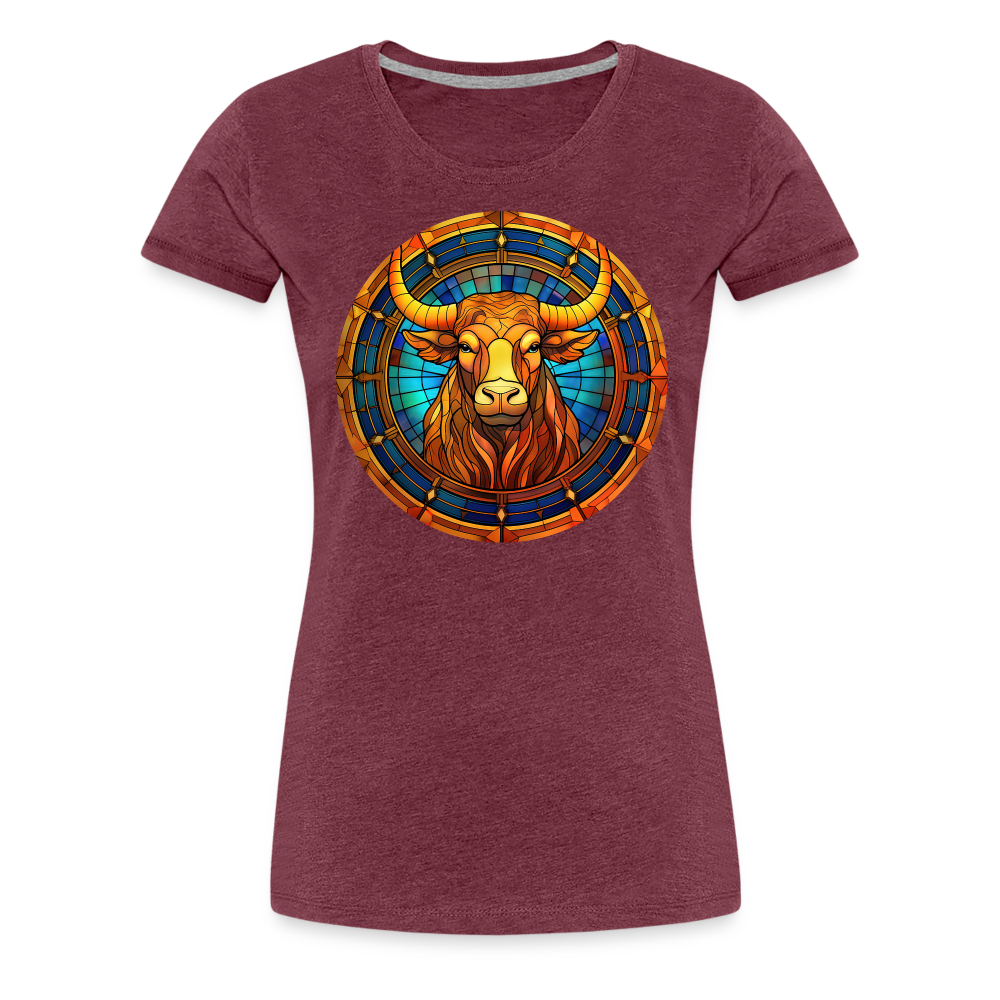 Women’s Mosaic Taurus Premium T-Shirt - heather burgundy