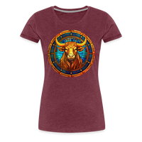 Thumbnail for Women’s Mosaic Taurus Premium T-Shirt - heather burgundy