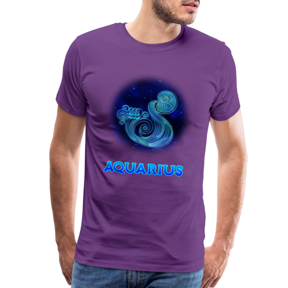 Men's Aquarius Premium T-Shirt - purple