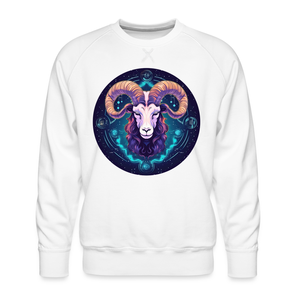 Men’s Mystic Aries Premium Sweatshirt - white