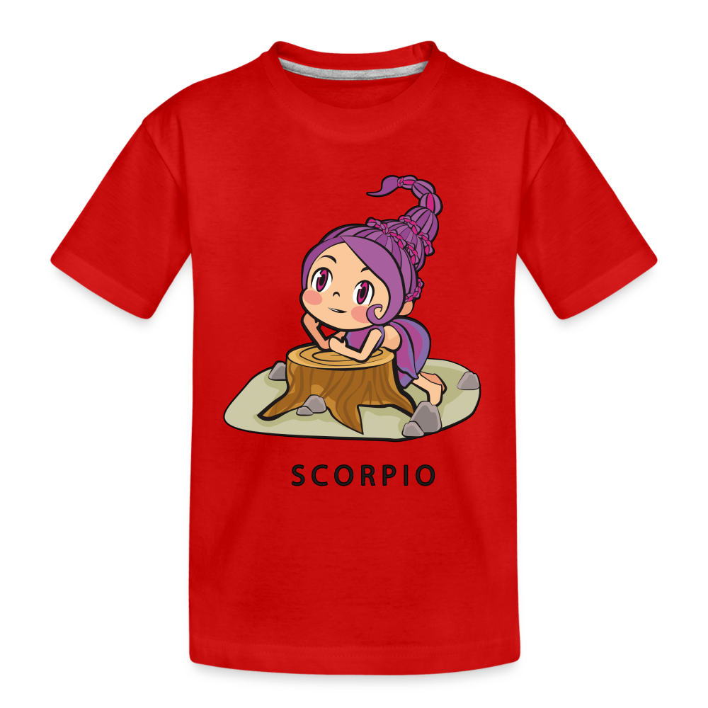 Kid’s Sweet Astro Scorpio Premium Organic T-Shirt - red