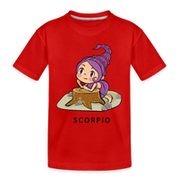 Thumbnail for Kid’s Sweet Astro Scorpio Premium Organic T-Shirt - red