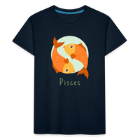 Thumbnail for Kid’s Astro Toon Pisces Premium Organic T-Shirt - deep navy