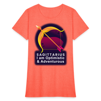 Thumbnail for Women's Glow Sagittarius T-Shirt - heather coral