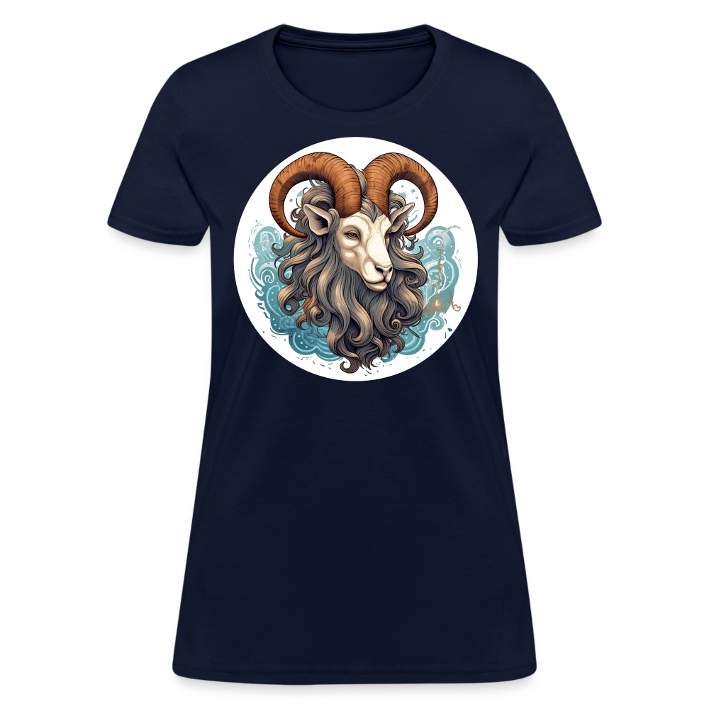 Women's Symbol Capricorn T-Shirt - navy