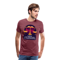 Thumbnail for Men's Glow Libra Premium T-Shirt - heather burgundy