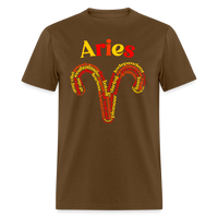 Thumbnail for Men's Power Words Aries Classic T-Shirt - brown