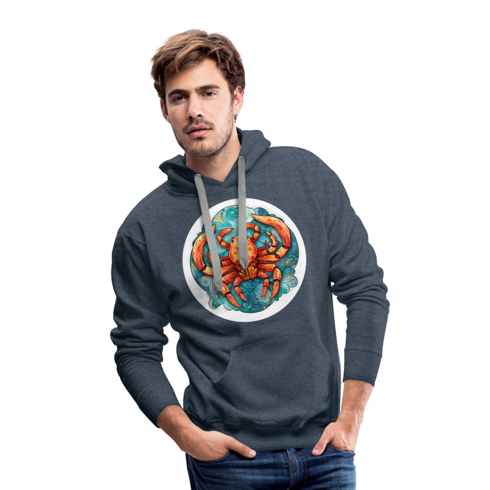 Men’s Symbol Cancer Premium Hoodie - heather denim