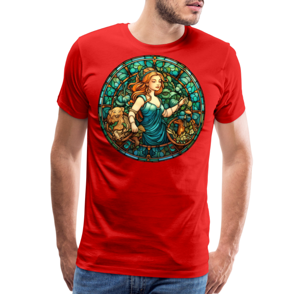 Men's Mosaic Virgo Premium T-Shirt - red