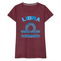 Thumbnail for Women's Power Words Libra Premium T-Shirt - heather burgundy