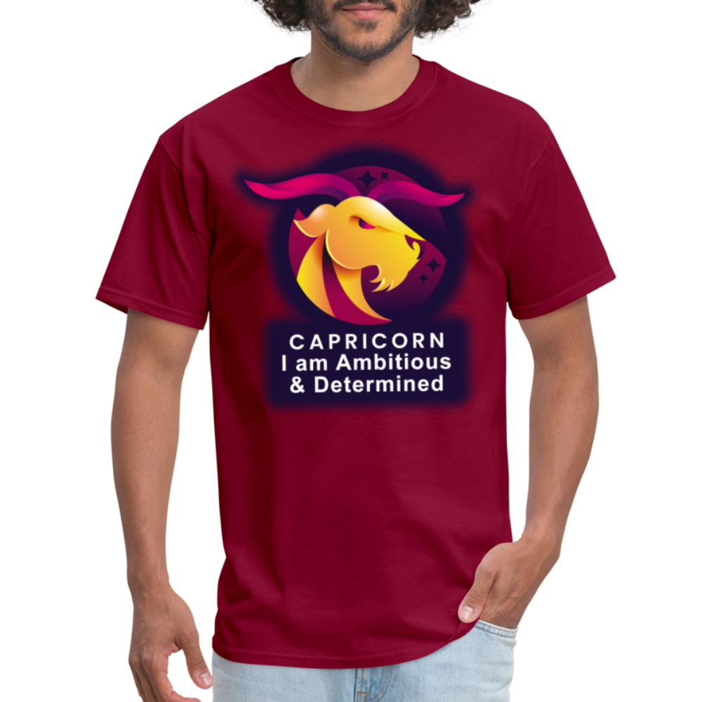 Men's Glow Capricorn Classic T-Shirt - burgundy