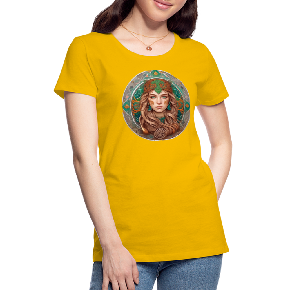 Women’s Mythical Virgo Premium T-Shirt - sun yellow